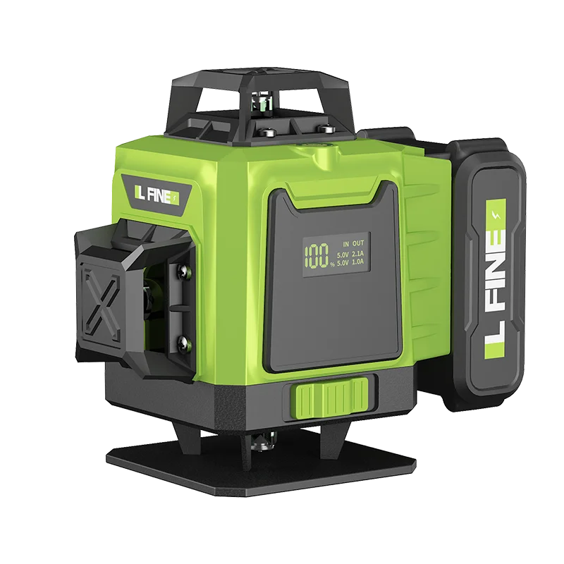 LFINE 16 Lines 4D Laser Level 12 Lines 3D level 360°Self-leveling Horizontal and Vertical Cross Super Powerful Green Laser Beams