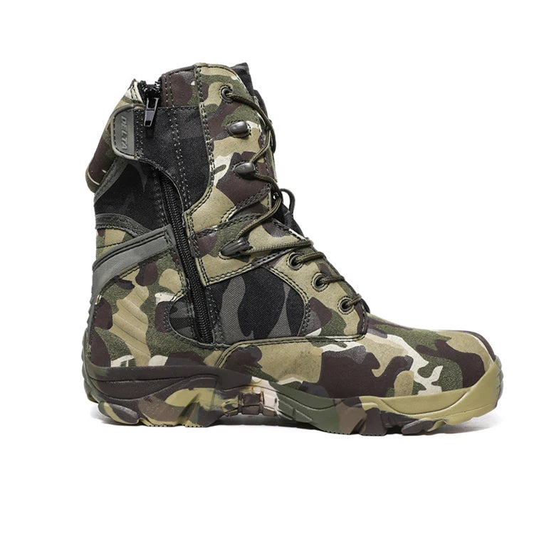 Camouflage Men Boots Work Safty Shoes Men Desert Tactical Boots Autumn Winter Special Force Ankle Boots Men