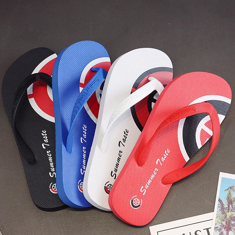 2022 New Flip Flops Slippers Men Summer Anti-skid Outdoor Korea Casual Light Beach Sandals Household Slipper Students Slides