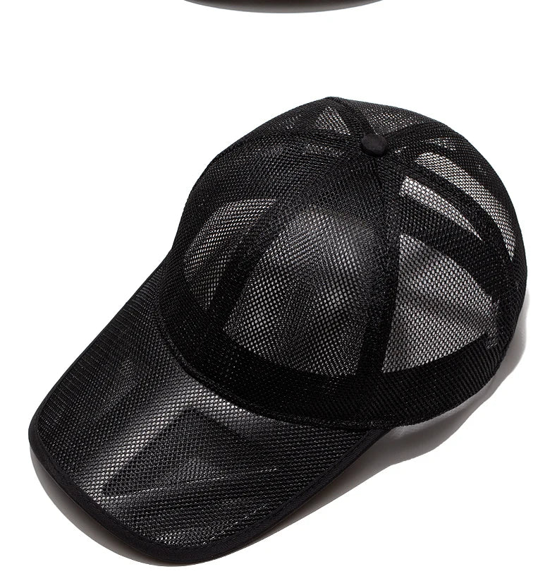 Adult Summer Mesh Sun Cap Lady Outdoors Sport Hat Man Big Size Baseball Caps 56-60cm L 60-65cm