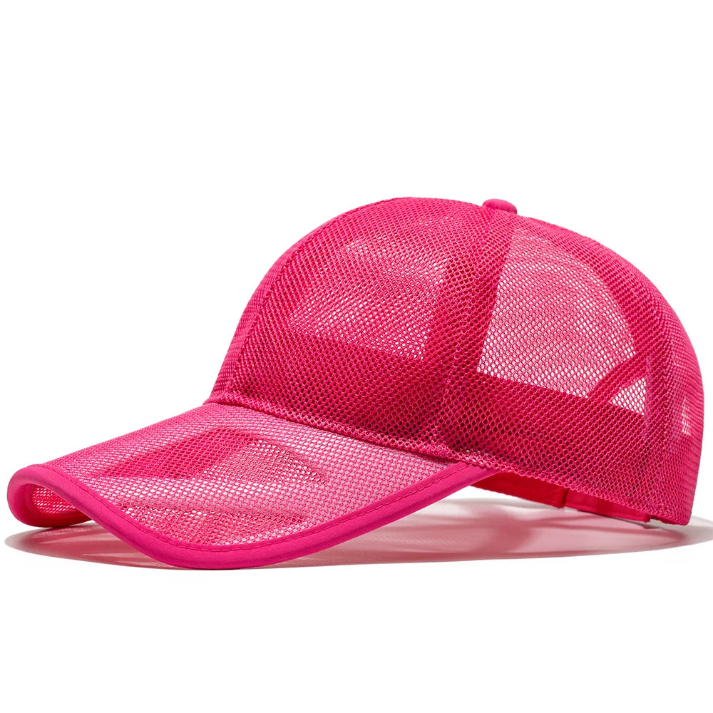 Adult Summer Mesh Sun Cap Lady Outdoors Sport Hat Man Big Size Baseball Caps 56-60cm L 60-65cm