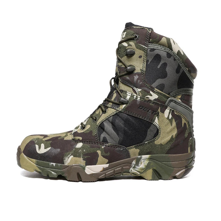 Camouflage Men Boots Work Safty Shoes Men Desert Tactical Boots Autumn Winter Special Force Ankle Boots Men