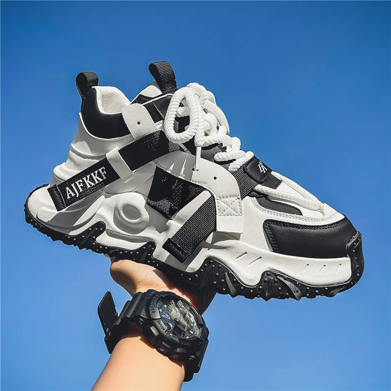 Fashion Trend Running Sneakers for Men Comfort Hard-wearing Athletic Shoes Outdoor Lace-up Tenis Masculino Summer Breathable