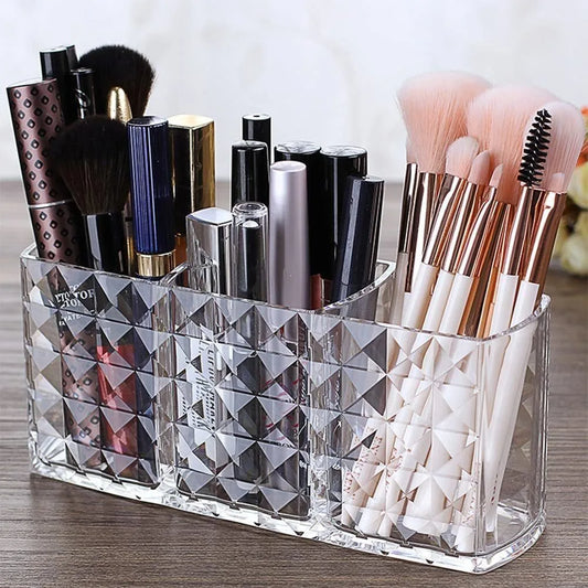 1PC Clear Acrylic Makeup Brush Holder Desk Cosmetic Organiser Lipstick Brush Storage Lipstick Brush Storage Holder