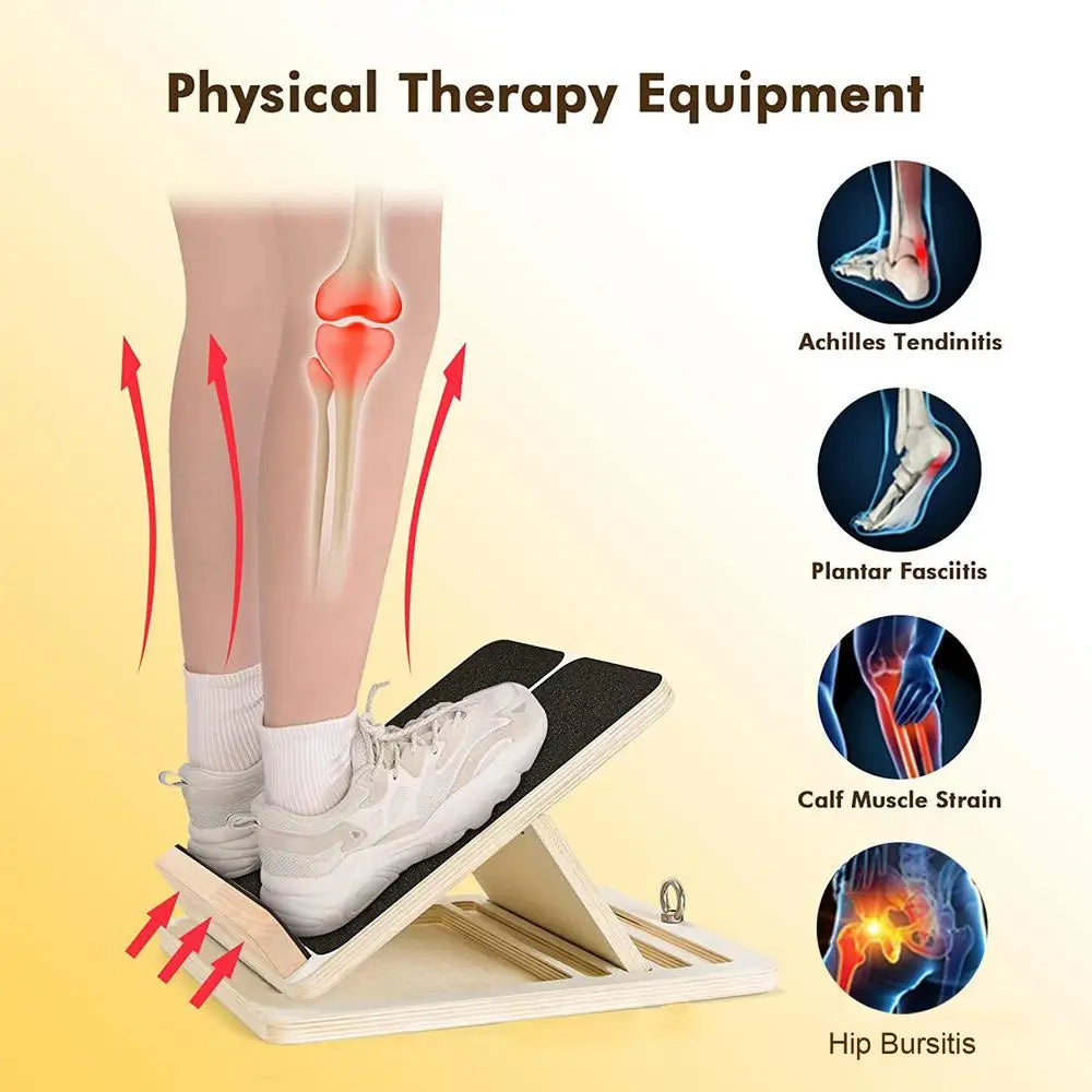 Professional Slant Board, Calf Stretcher Slant Boards, Adjustable Wooden Incline Board for Squats, Calf, Ankle, and Foot Stretch