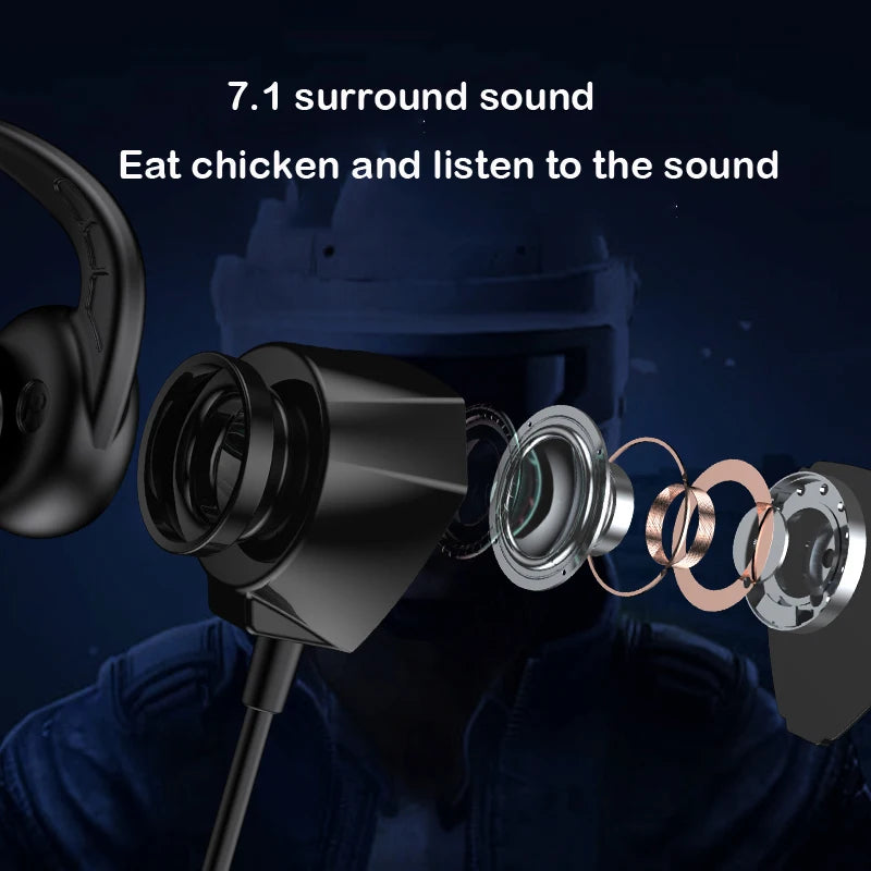 Gaming headphone TYPE C/3.5mm Bass earphones with mic Gaming Headset for gamer Play wired Earphone for phone