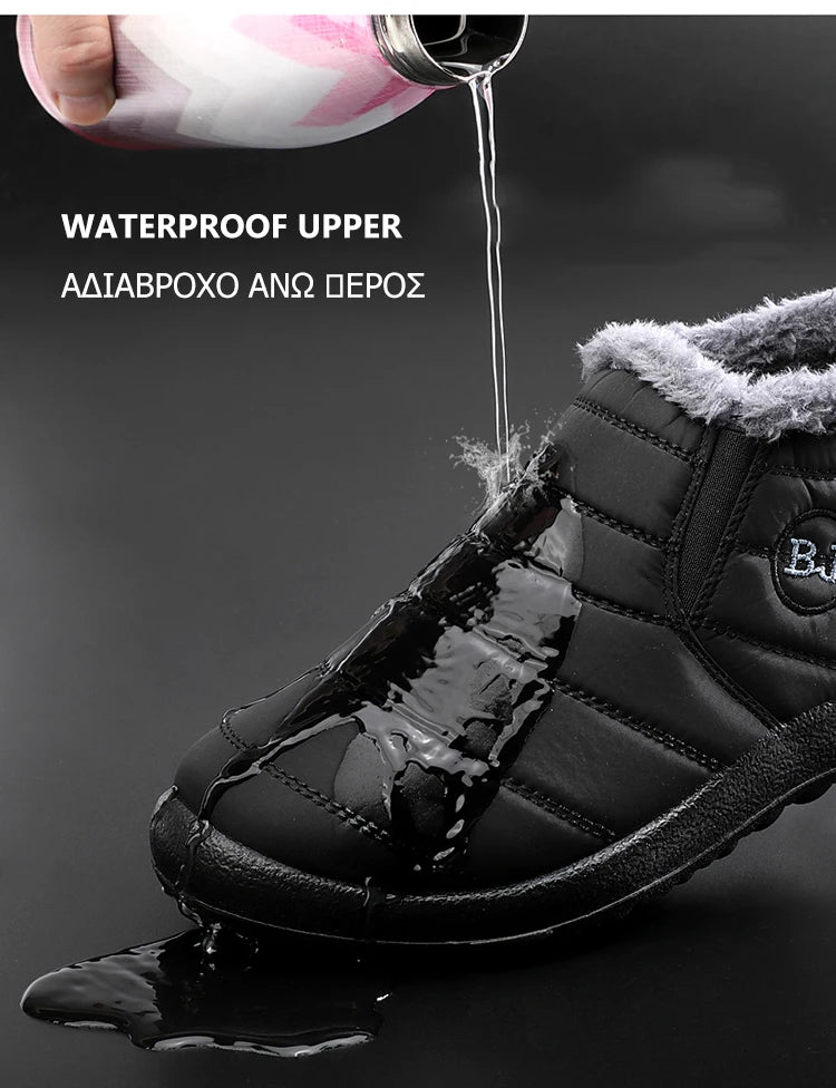 2024 Winter Shoes For Men Boots Waterproof Winter Boots Casual Ankle Boots Snow Botas Para Hombre Men's Casual Shoes Fur Couple