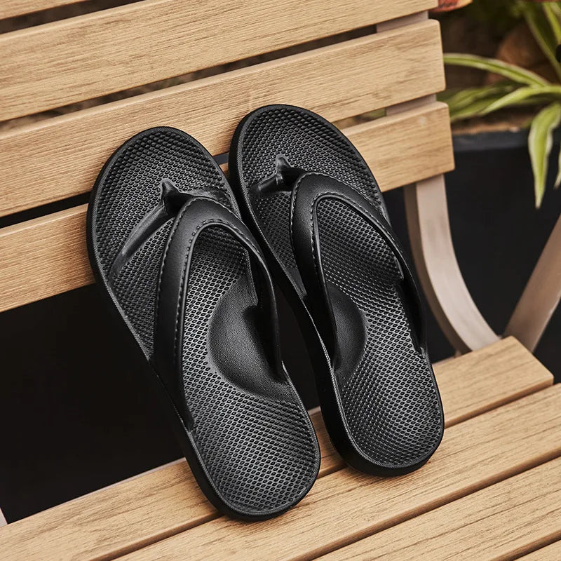 EVA Slippers for Women To Wear for Couples Shock-absorbing Arch Support Sandals Men's Flip-flops Beach Shoes Flip-flops