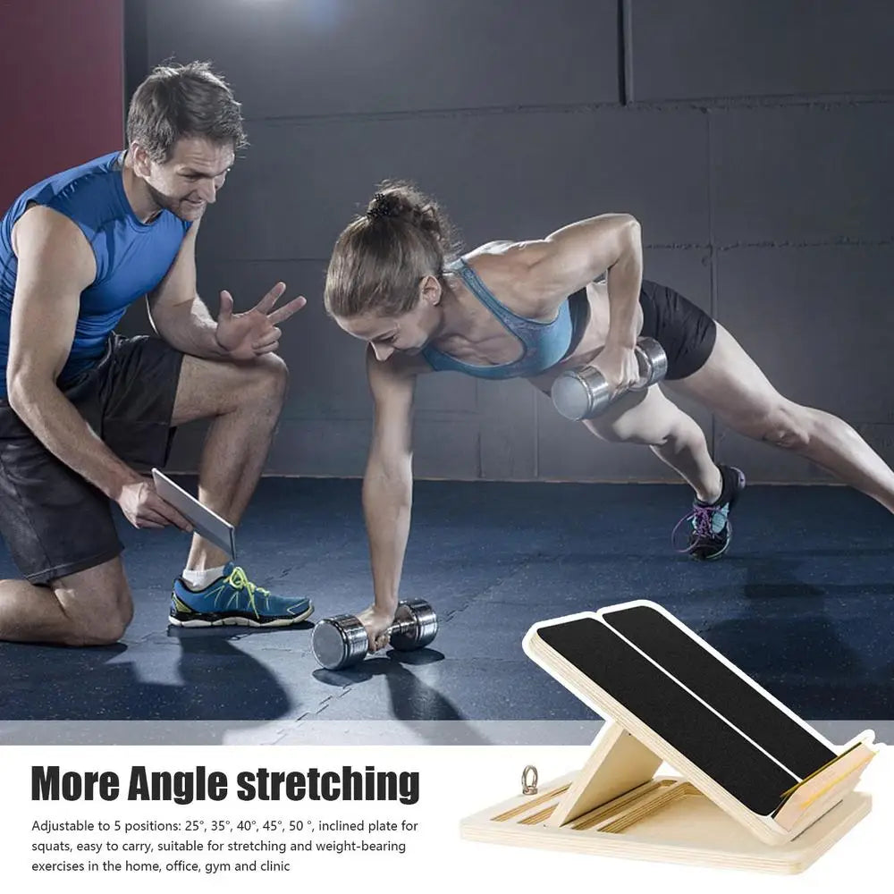 Professional Slant Board, Calf Stretcher Slant Boards, Adjustable Wooden Incline Board for Squats, Calf, Ankle, and Foot Stretch