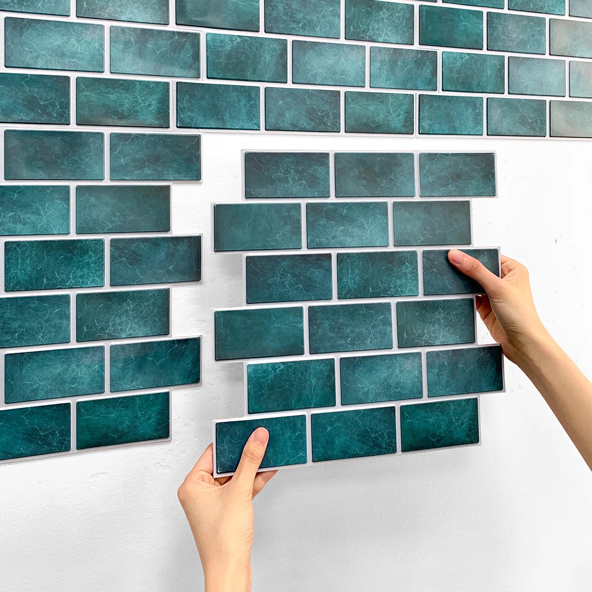 3D Wall Sticker Self-adhesive Wall Panel Subway Peel and Stick Tile Backsplash for Kitchen Bathroom Living Room Waterproof