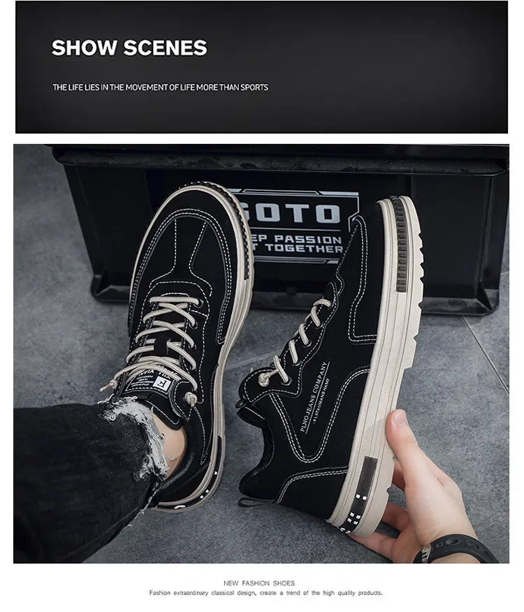 Casual Sneaker for Men Wear-Resistant Fashion Breathable Trendy All-match Comfortable Outdoor Platform Sneakers Spring Main New