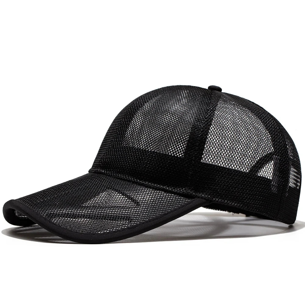 Adult Summer Mesh Sun Cap Lady Outdoors Sport Hat Man Big Size Baseball Caps 56-60cm L 60-65cm